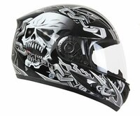 casque moto tête de mort