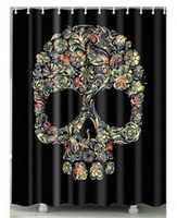 rideau de douche tête de mort